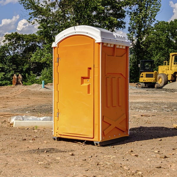 how often are the portable toilets cleaned and serviced during a rental period in McClenney Tract CA